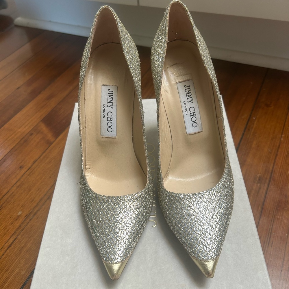Jimmy Choo Silver/Gold Heels